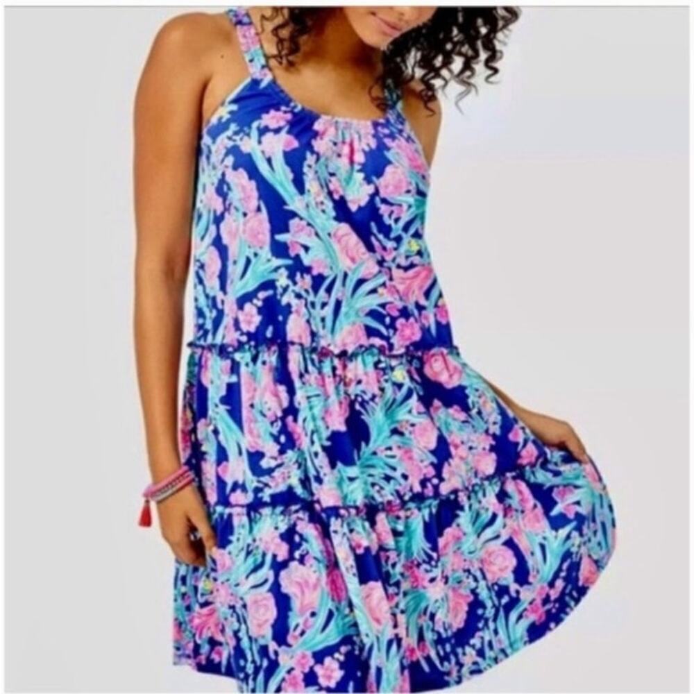 Lilly Pulitzer Lori Swing Dress in Corsica Blue Toucan Party - XXS